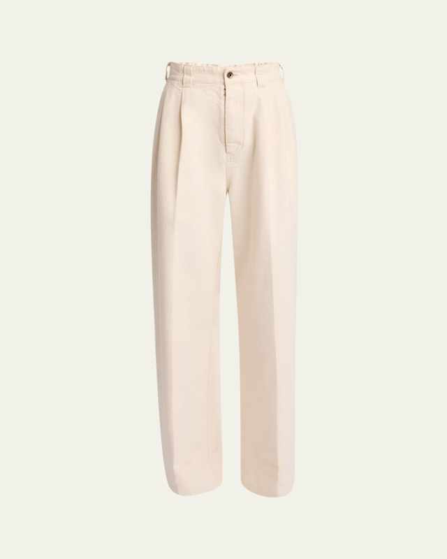 Canvas Denim Wide Leg Pants